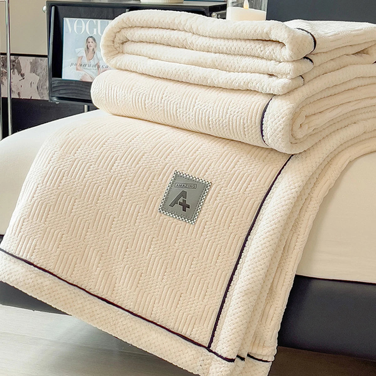 Cobertor de Veludo Coral Elegância - Casa Ornato