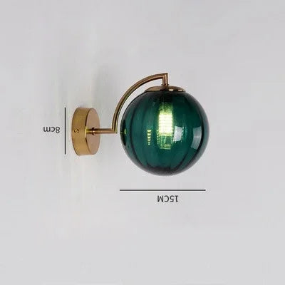 Moderna lâmpada de parede led cor luz parede vidro nordic minimalista sala estar quarto cabeceira arandela jantar cozinha luminária interior
