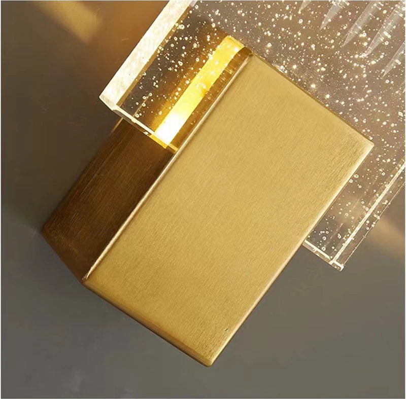 Bolha de cristal lâmpadas parede moderna iluminação led ouro arandelas parede interior sala estar fundo tv quarto corredor decoração casa lustre