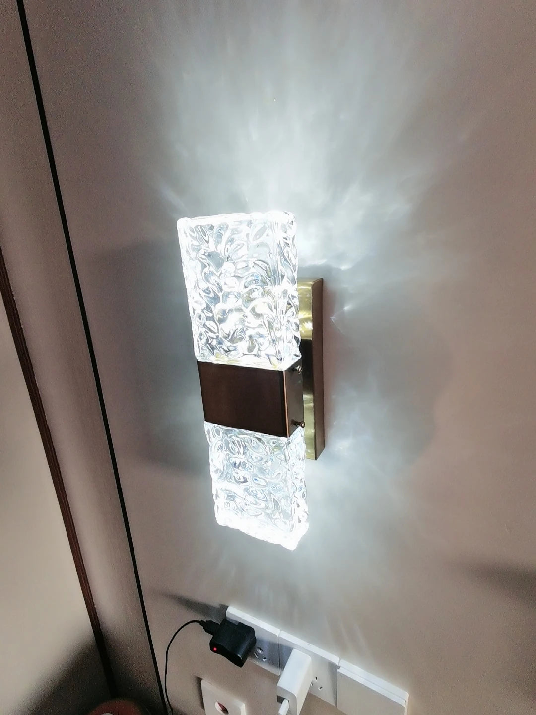 Simples e moderno lâmpada de parede vidro criativo estudo quarto cama luz luxo decoração corredor sala estar fundo parede luzes led