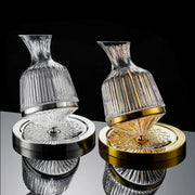 Copo decantador rotativo 360 de vidro cristal de alta qualidade, 1500ml, dispensador de vinho, aerador, espelho, jarro, presente, decoração de bar
