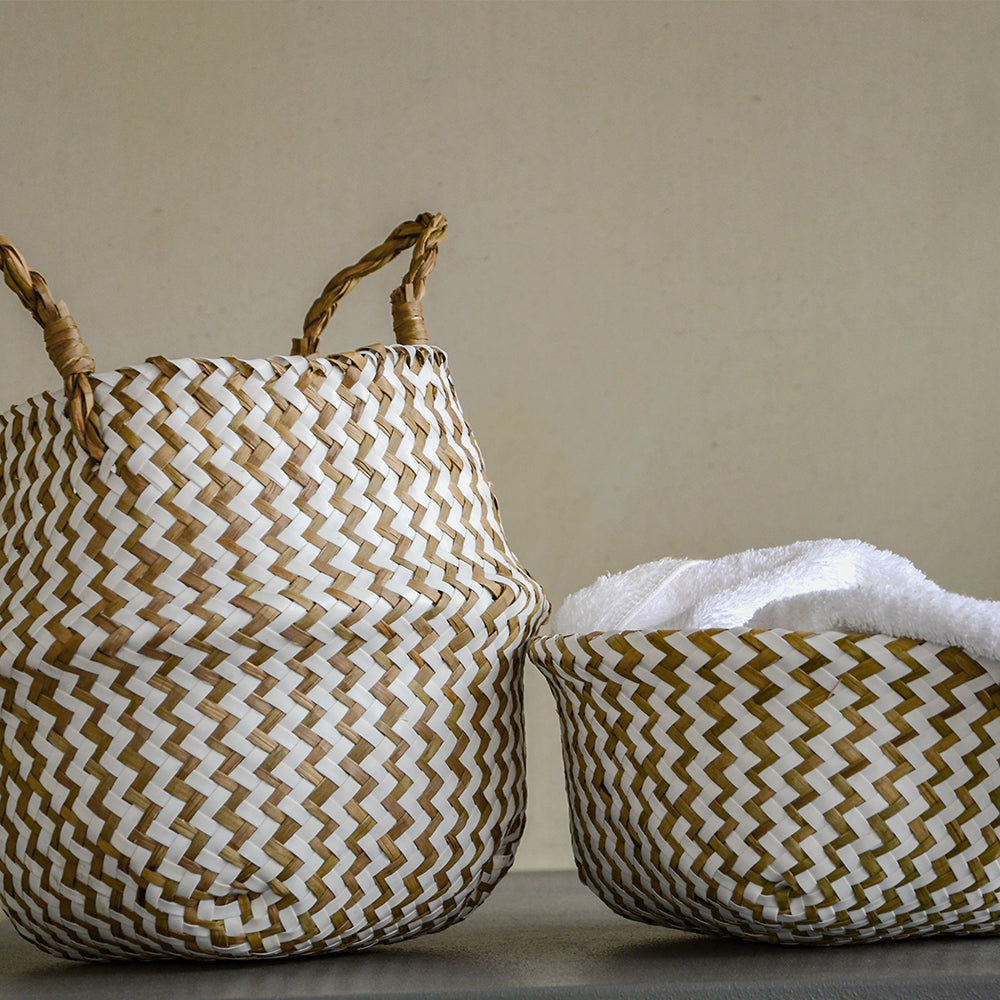 Cesta de Vime Artesanal Boho Elegance - Casa Ornato