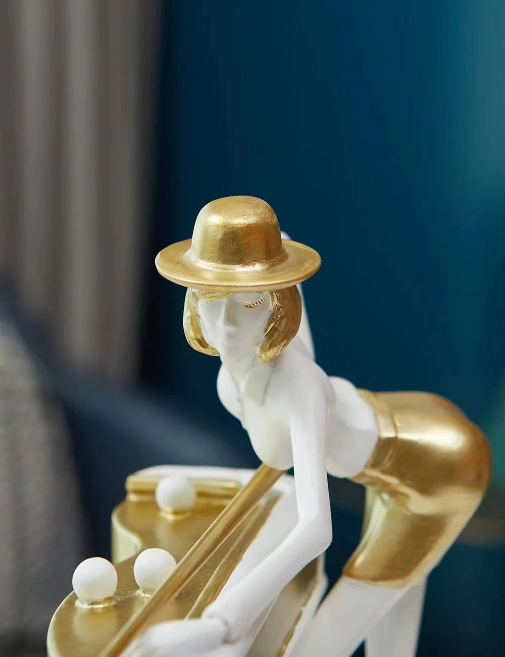 Nórdico Bilhar Resina Ornamento, Home Decor Artesanato, Estátua, Mesa De Escritório, Figurinhas Decoração, Estante Escultura, Home Acessórios