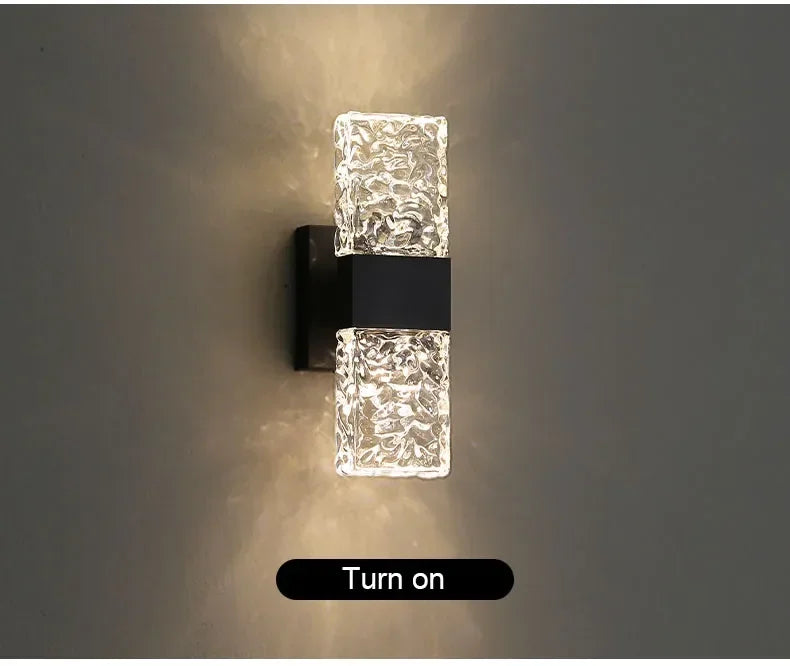 Simples e moderno lâmpada de parede vidro criativo estudo quarto cama luz luxo decoração corredor sala estar fundo parede luzes led