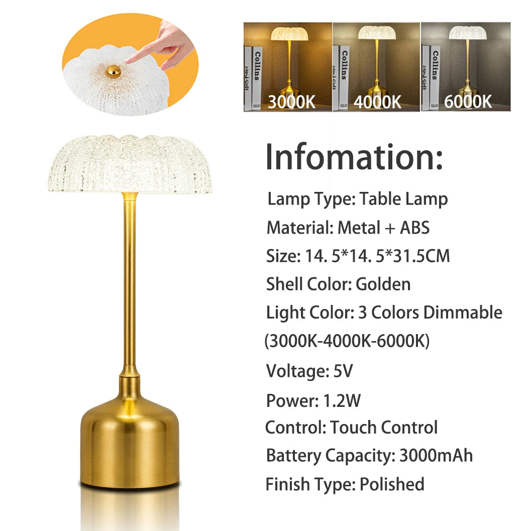 Retro bar candeeiro de mesa restaurante decoração lâmpada led recarregável luz toque escurecimento luz da noite quarto lâmpada