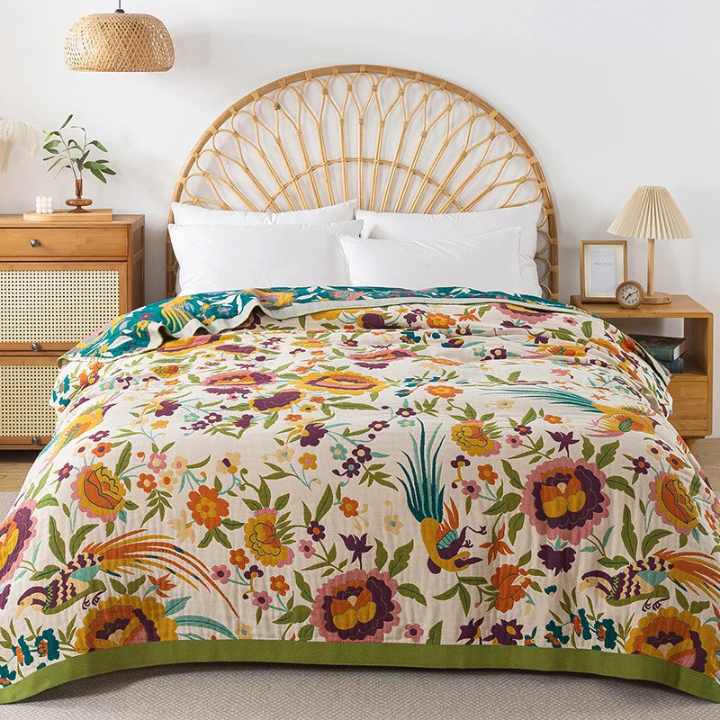 Europeu macio sofá cobertor colcha boho sofá toalha verão cobertor lance 100% algodão folha de cama dupla capa legal colcha