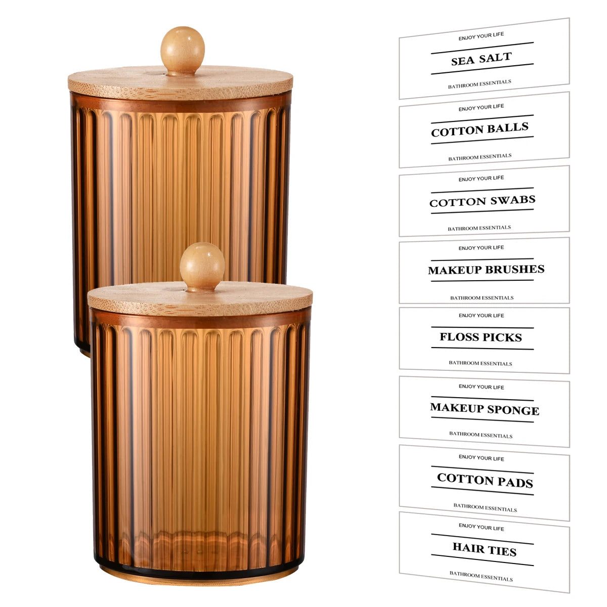 Eclat Noir - Conjunto de Frascos Âmbar com Bandeja - Casa Ornato