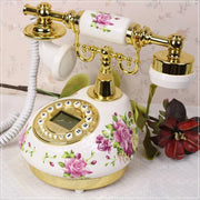 Telefone fixo retrô com fio para casa/escritório/hotel, telefones antigos de cerâmica da china, decoração de moda antiga, telefone de mesa