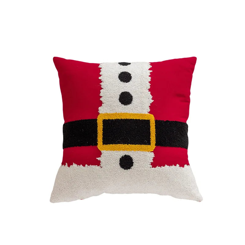 Natal Plush Lance Travesseiro Capa, Estampagem Férias Cintura Capa de Almofada, Casa Fronha Decorativa, Decoração Ano Novo, 45x45cm