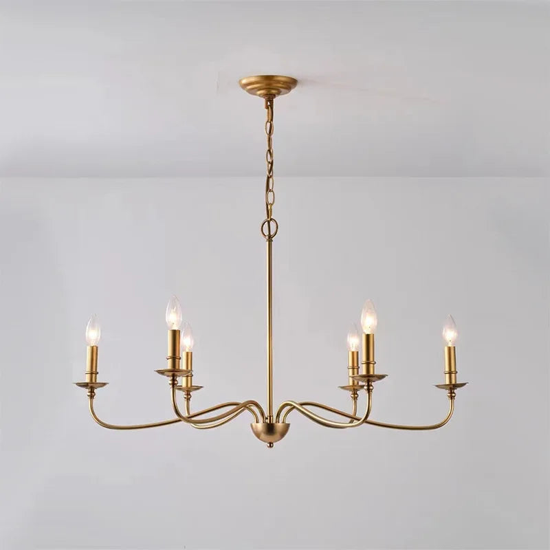 Luz americana simples moderna do candelabro do ferro, sala de estar, cozinha, sala de jantar, quarto, estudo, iluminação da vela, personalidade