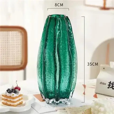 Imite carambola vaso de vidro hidroponia vasos de flores forma carambola vasos flores artificiais decorativo arranjo floral