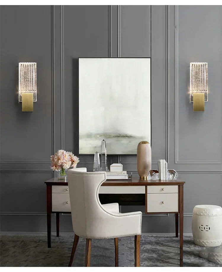 Simples e moderno lâmpada de parede vidro criativo estudo quarto cama luz luxo decoração corredor sala estar fundo parede luzes led