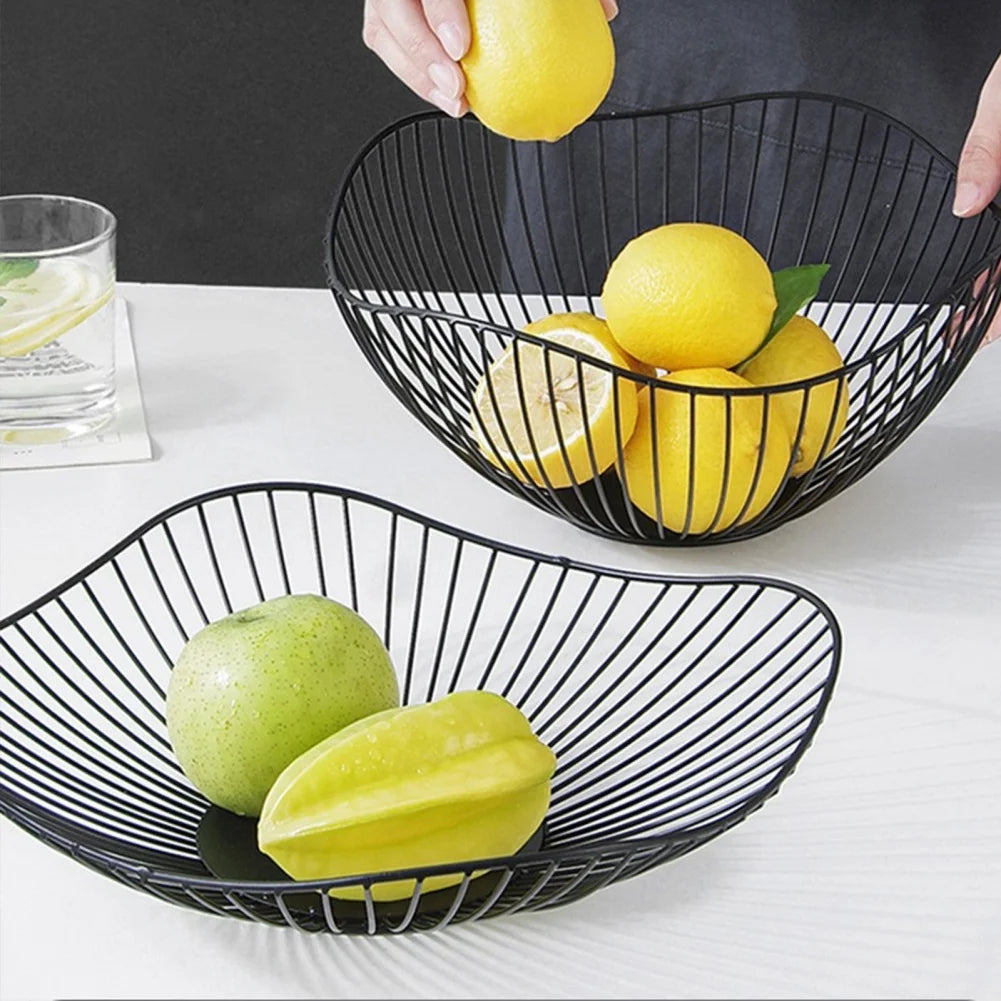 Cesta de Frutas de Metal Minimalista para Sala e Cozinha - Casa Ornato