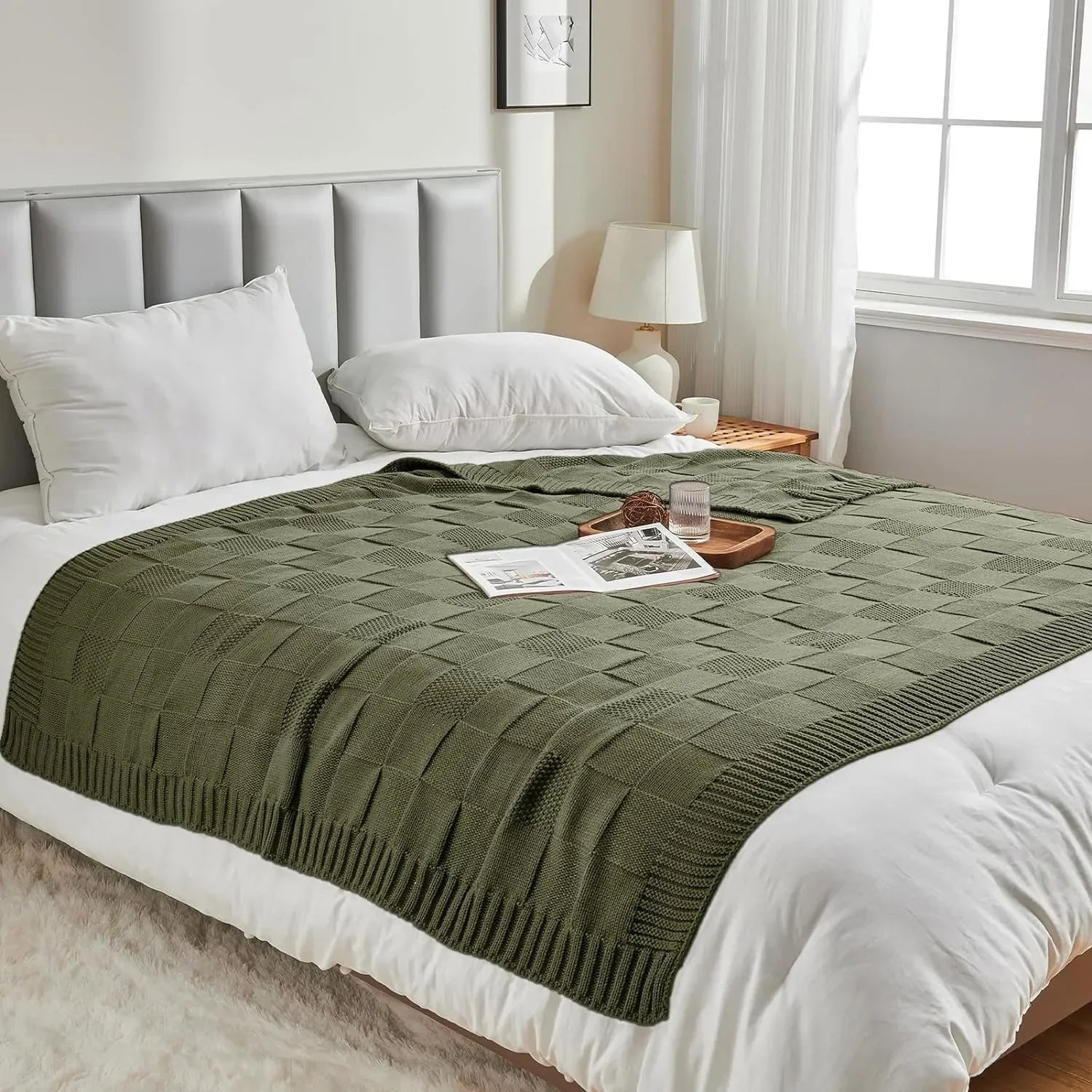 Manta de Malha Boho - Casa Ornato