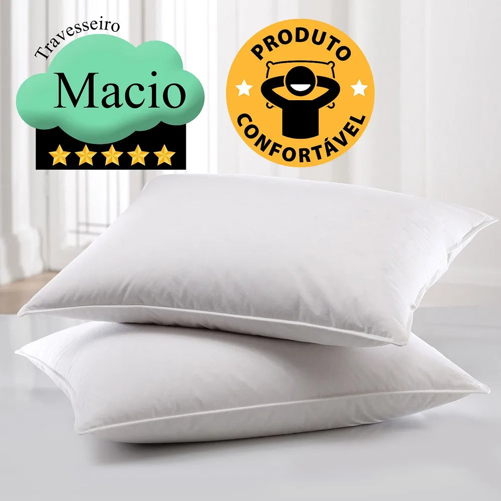 Kit Elegance: Travesseiro Antialérgico e Protetor Impermeável - Casa Ornato
