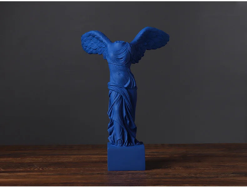 Estátua da mitologia grega para a decoração Home, deusa da vitória Victoria Figurines, vitória alada da escultura Samochromatic da resina