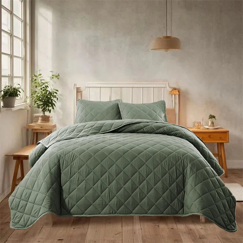 Colcha Acolchoada Luxuosa de Dupla Face - Casa Ornato