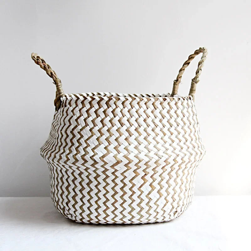 Cesta de Vime Artesanal Boho Elegance - Casa Ornato