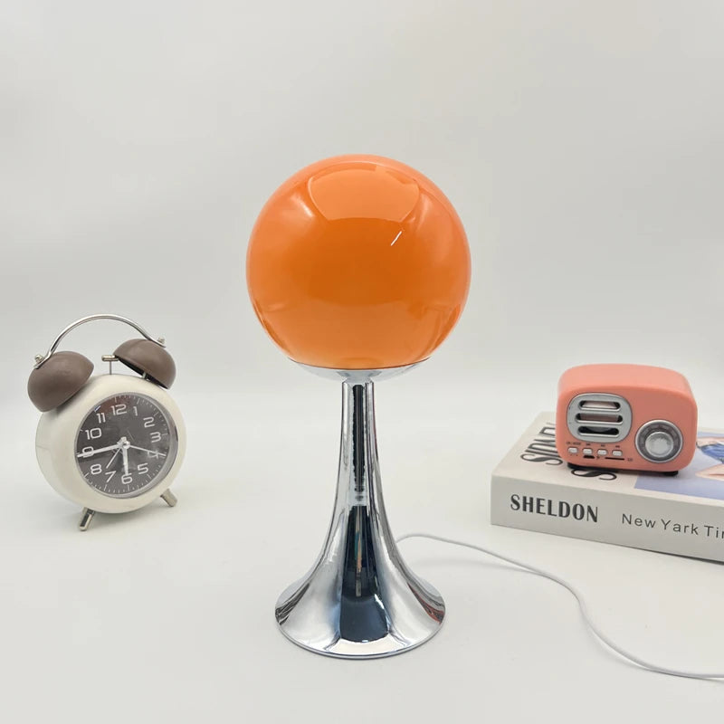 Luminária de Mesa Esfera de Vidro Elegante - Casa Ornato