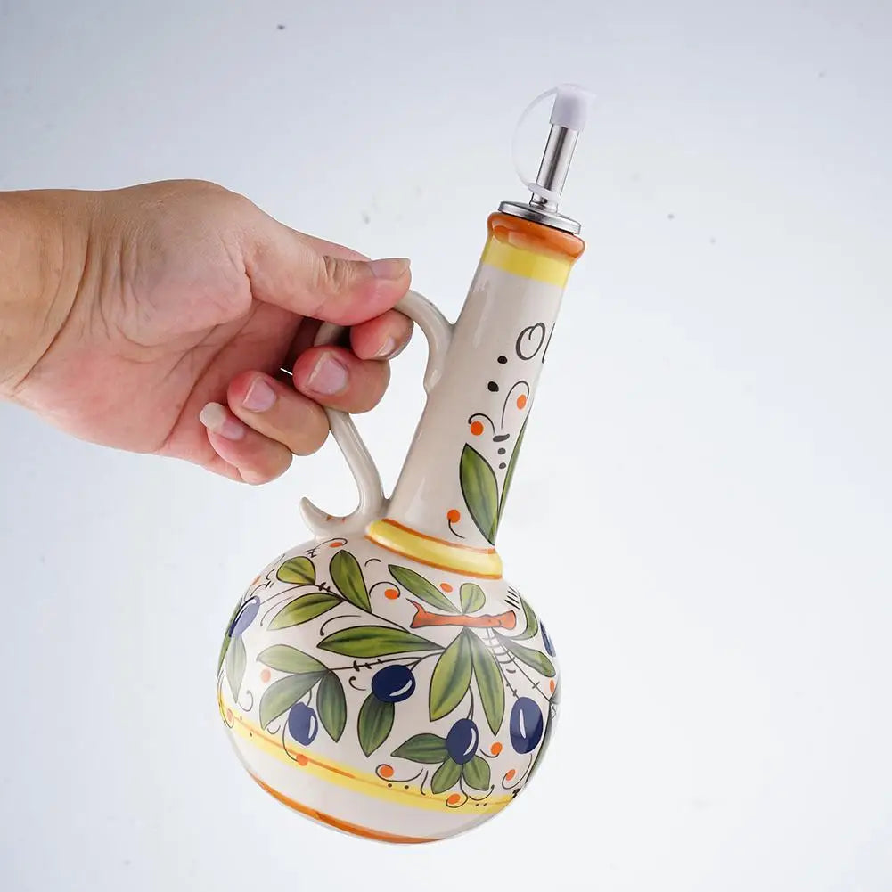 Culinaire Élégance - Dispenser de Azeite em Cerâmica 700ml - Casa Ornato