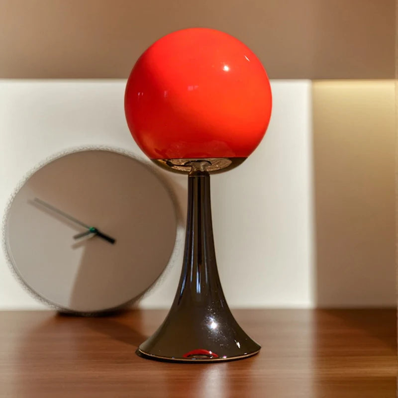Luminária de Mesa Esfera de Vidro Elegante - Casa Ornato