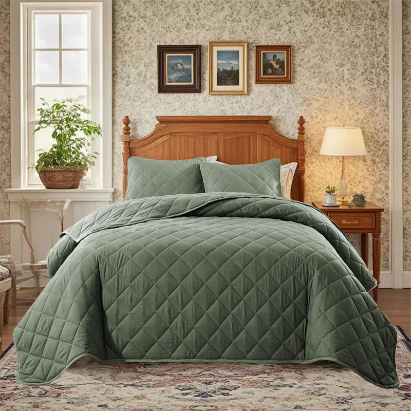 Colcha Acolchoada Luxuosa de Dupla Face - Casa Ornato