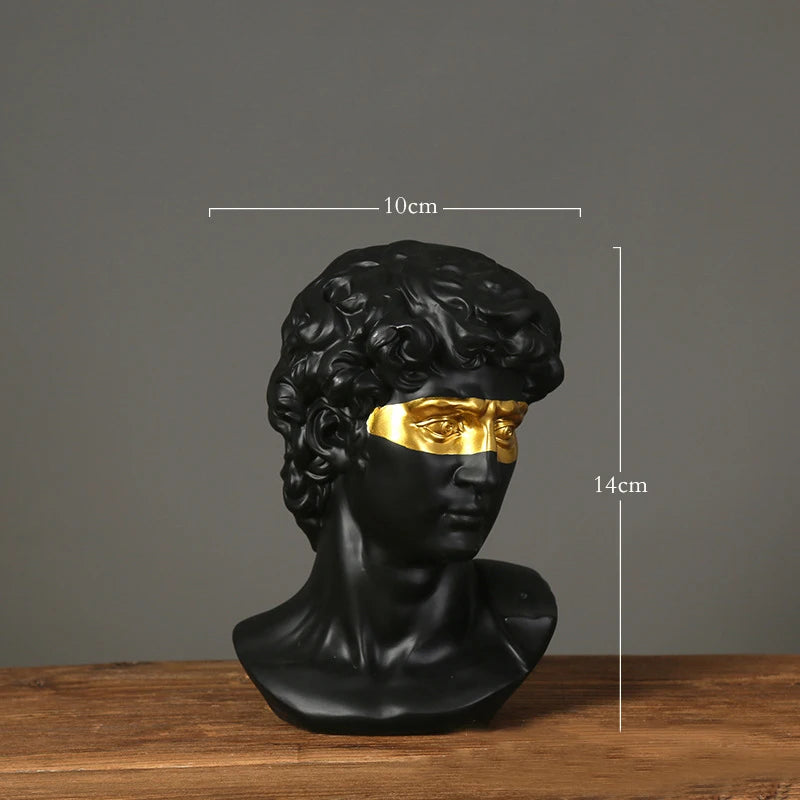 Europeu decoração de casa david cabeça resinstatues estátuas decoração para casa moderna arte abstrata busto escultura arte esboço prática