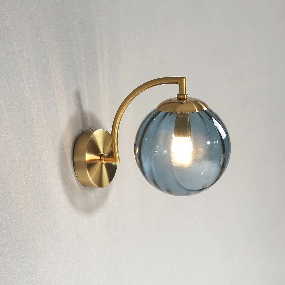 Moderna lâmpada de parede led cor luz parede vidro nordic minimalista sala estar quarto cabeceira arandela jantar cozinha luminária interior