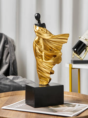 Escultura feminina criativa arte abstrata estatuetas decoração sala de estar escritório estatuetas ornamentos luxo decoração para casa artesanato