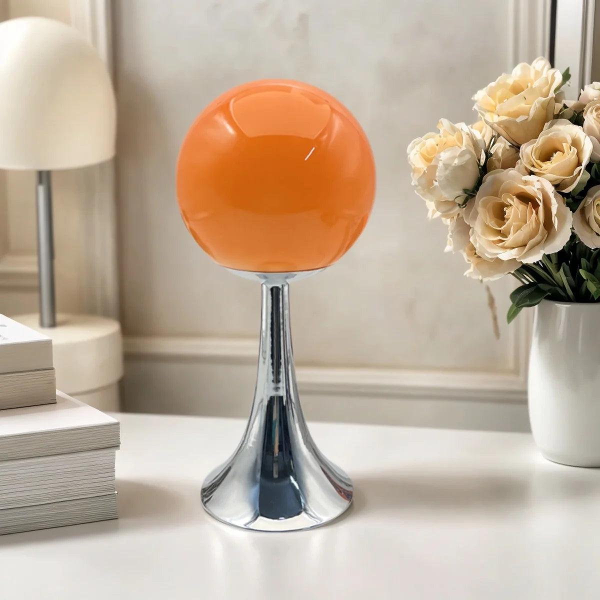 Luminária de Mesa Esfera de Vidro Elegante - Casa Ornato