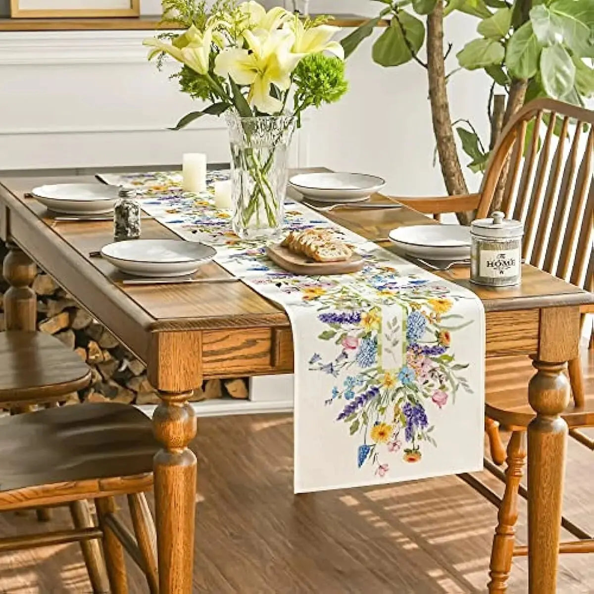 1pc flor flores tulipa verão mesa runner13 "x 72" seasonawedding férias cozinha mesa de jantar decoração, festa em casa indoordecor