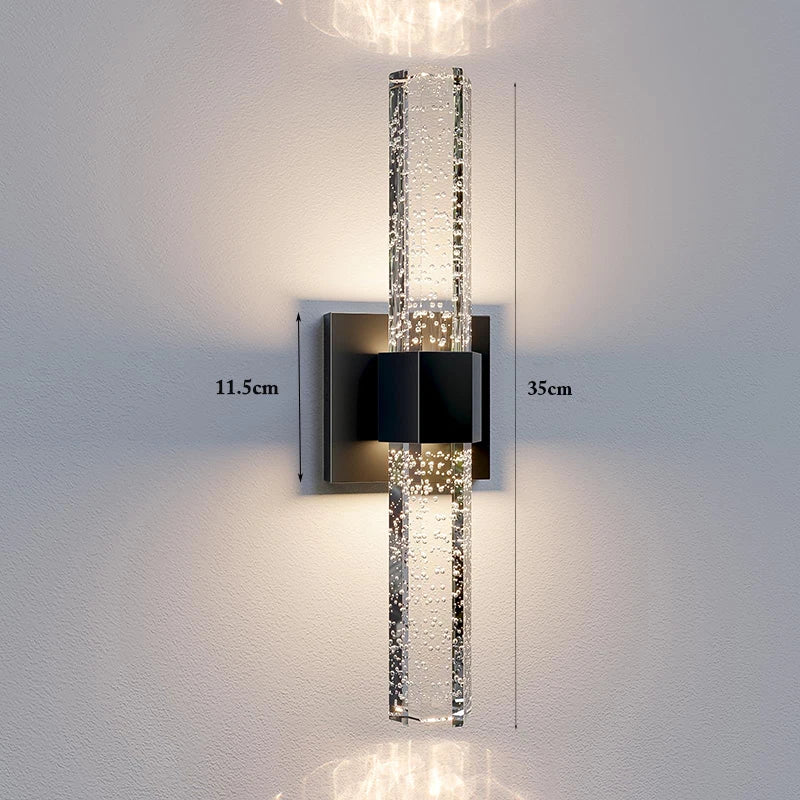 Bolha de cristal lâmpadas parede moderna iluminação led ouro arandelas parede interior sala estar fundo tv quarto corredor decoração casa lustre