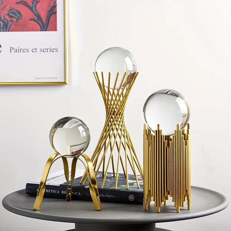 Escultura Abstrata de Metal Minimalista para Decoração AuroraSculpt - Casa Ornato