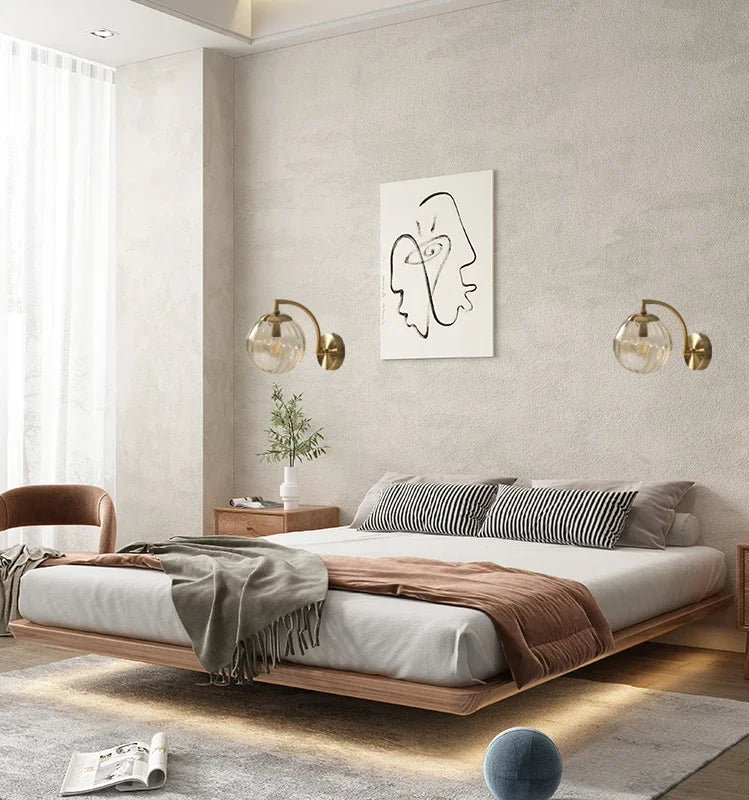 Moderna lâmpada de parede led cor luz parede vidro nordic minimalista sala estar quarto cabeceira arandela jantar cozinha luminária interior