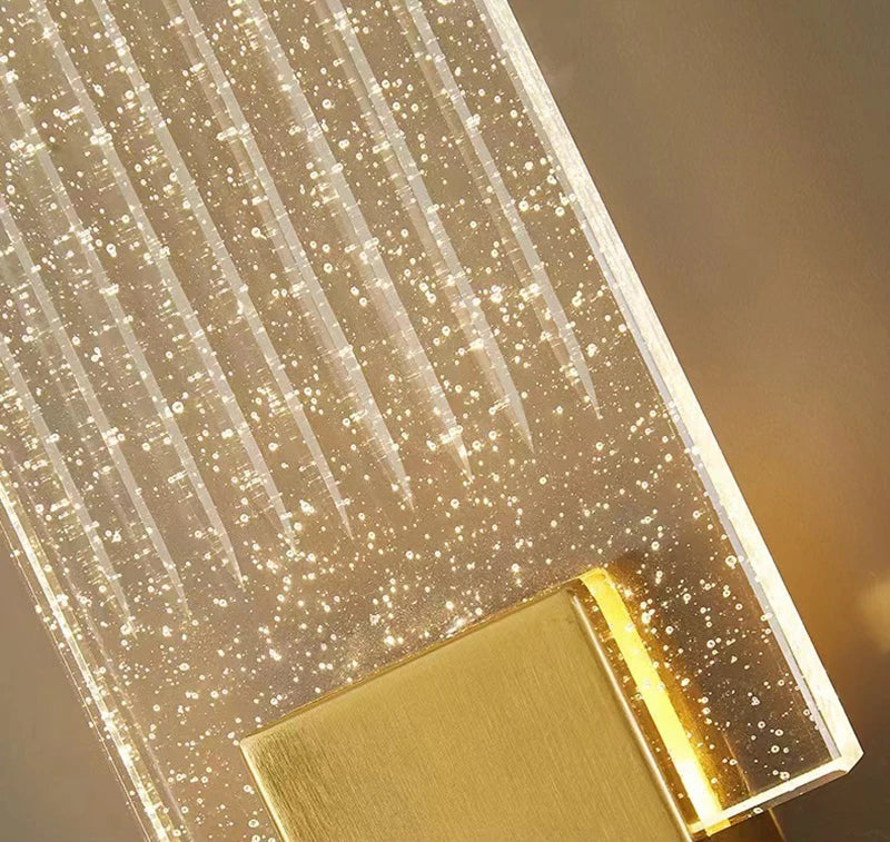 Bolha de cristal lâmpadas parede moderna iluminação led ouro arandelas parede interior sala estar fundo tv quarto corredor decoração casa lustre
