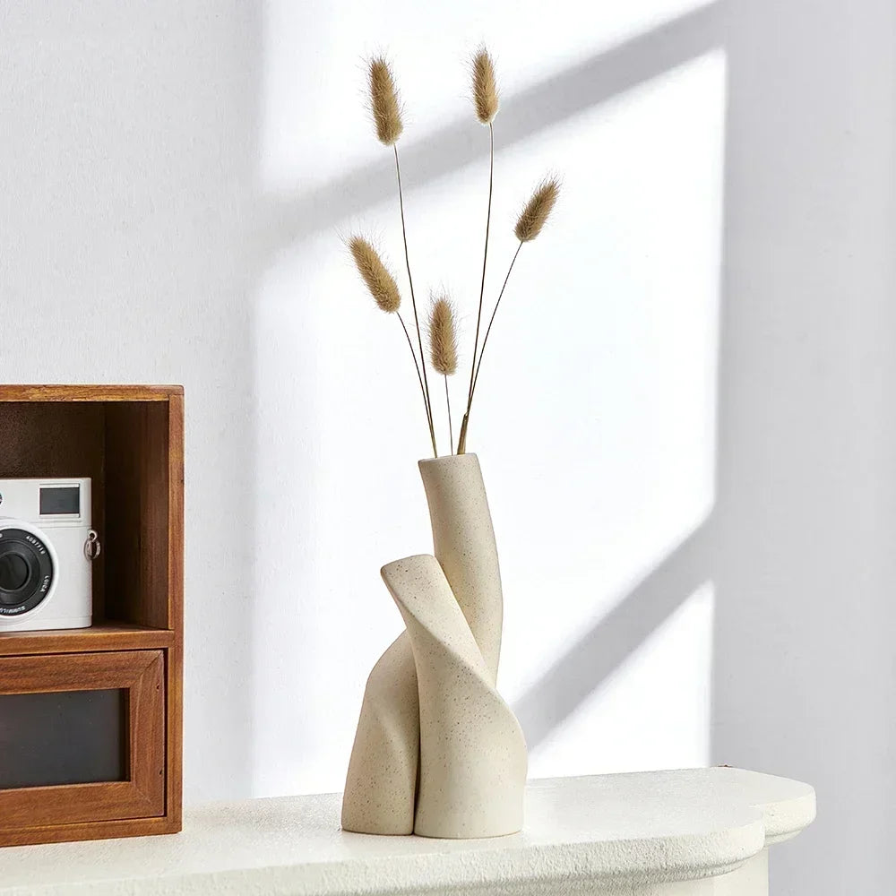 Vaso de Cerâmica Fosca para Decoração Moderna - Casa Ornato