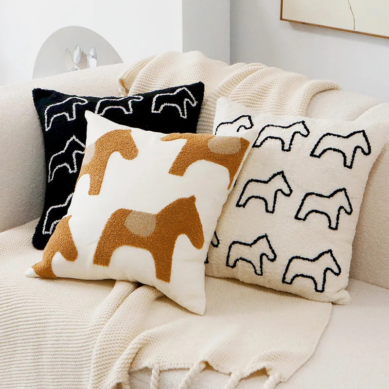Capa de Almofada Bordada Nordic Elegance - Casa Ornato