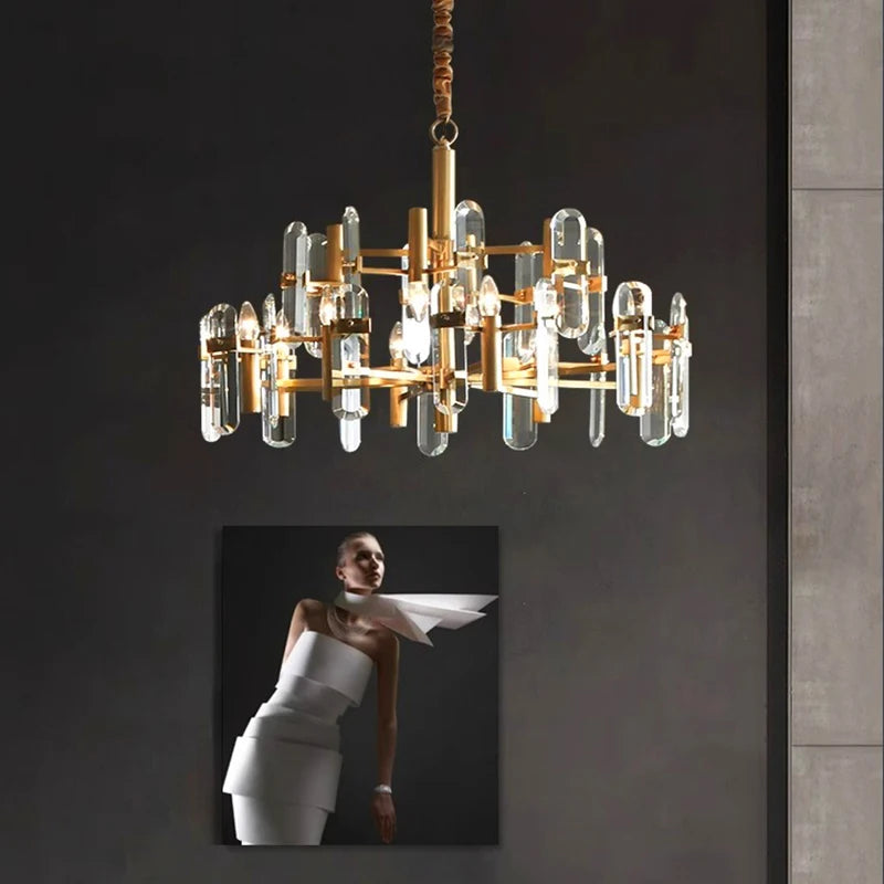 Decoração Home Luzes Pingente, Luxo Cristal, Sala Lustre, Sala de jantar Lâmpada, Luz de teto, Iluminação Interior