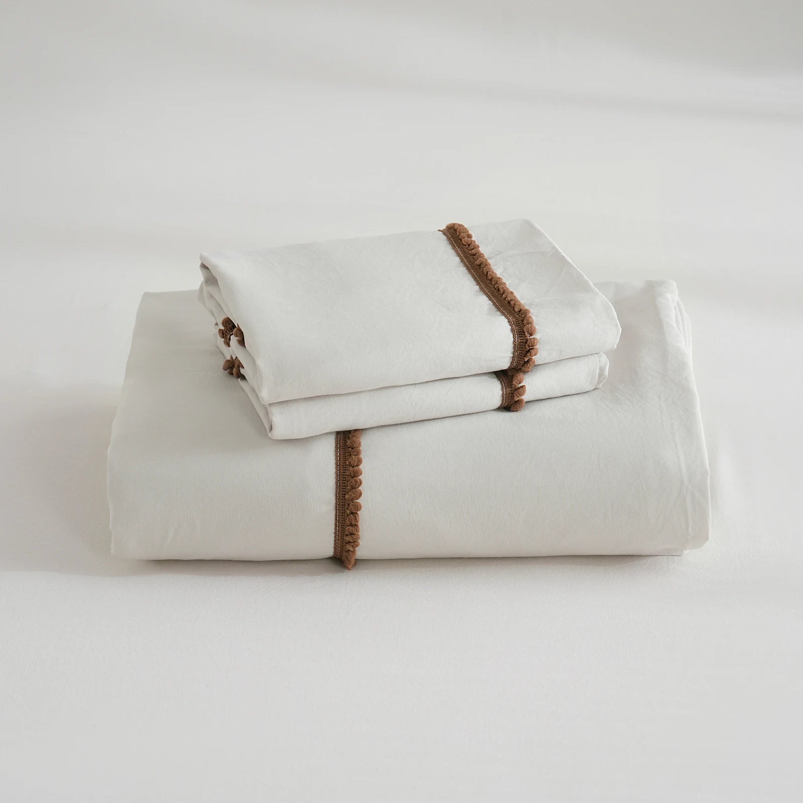 3 pçs branco e cáqui conjunto de capa edredão bola consolador capa linha geométrica conjunto cama macio leve para baixo conjunto cama toda a temporada