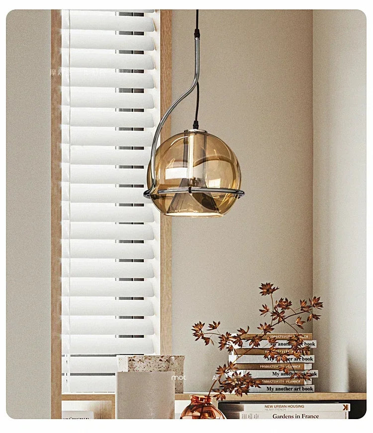 Nordic dinamarca bauhaus elegante lustre de vidro sofisticado para restaurante bar quarto iluminação designer moderno