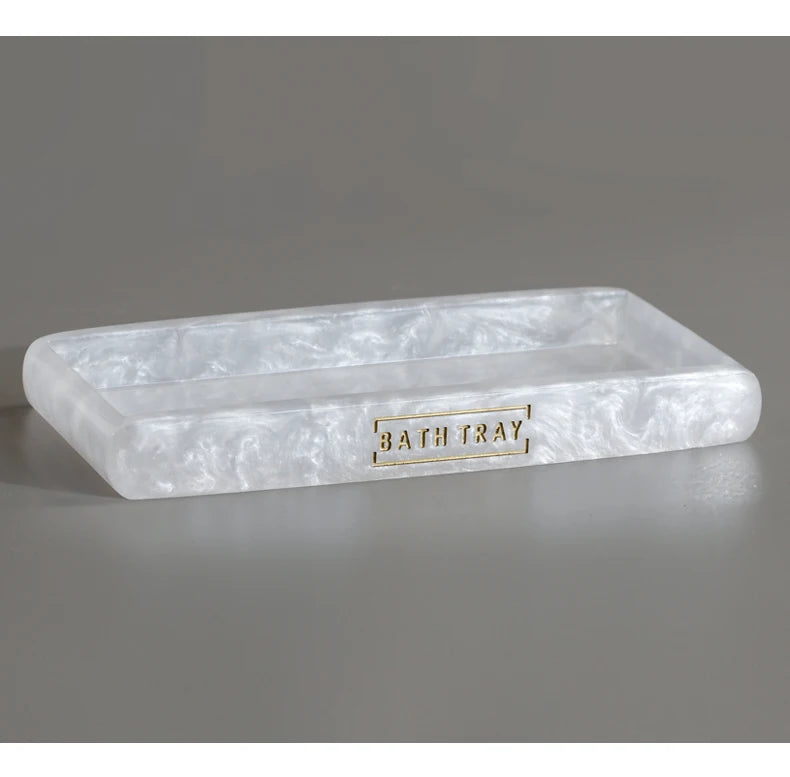 Essenza - Conjunto de Acessórios de Banheiro Branco Pérola - Casa Ornato