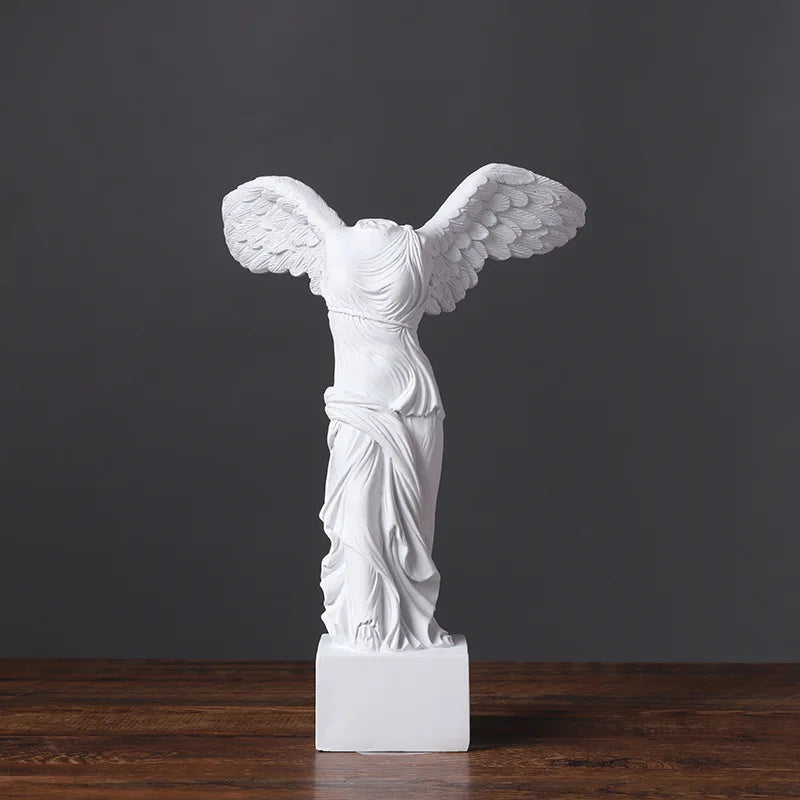 Estátua da mitologia grega para a decoração Home, deusa da vitória Victoria Figurines, vitória alada da escultura Samochromatic da resina