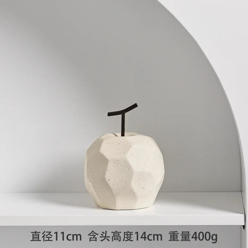 Escultura Nórdica Maçã e Pêra, Escultura Cerâmica, Sala De Estar, Armário De TV, Sala De Jantar, Alpendre, Quarto, Decoração De Mesa, Artesanato Lar Simples
