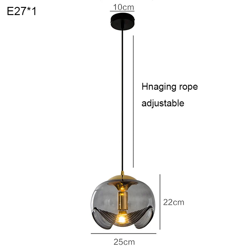 Postmodern Nordic Style Pendant Lighting, Minimalista, Restaurante, Sala de jantar, Lâmpada pendurada, Mesa, Bar, Cabeceira, Lustre de vidro