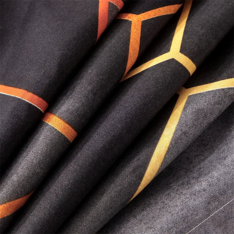 3 pçs conjunto de edredom verde duplo/completo/queen/king/single/duplo tamanho, conjuntos de cama geométricos para homem mulher, capa de edredão de mármore