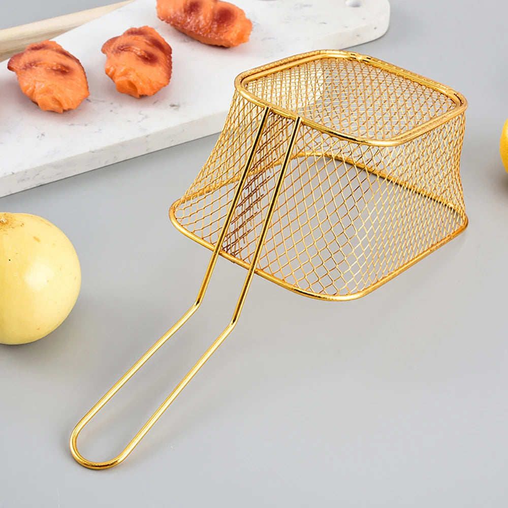 Cesta de Fritura Multifuncional em Aço Inoxidável Golden Fryer - Casa Ornato