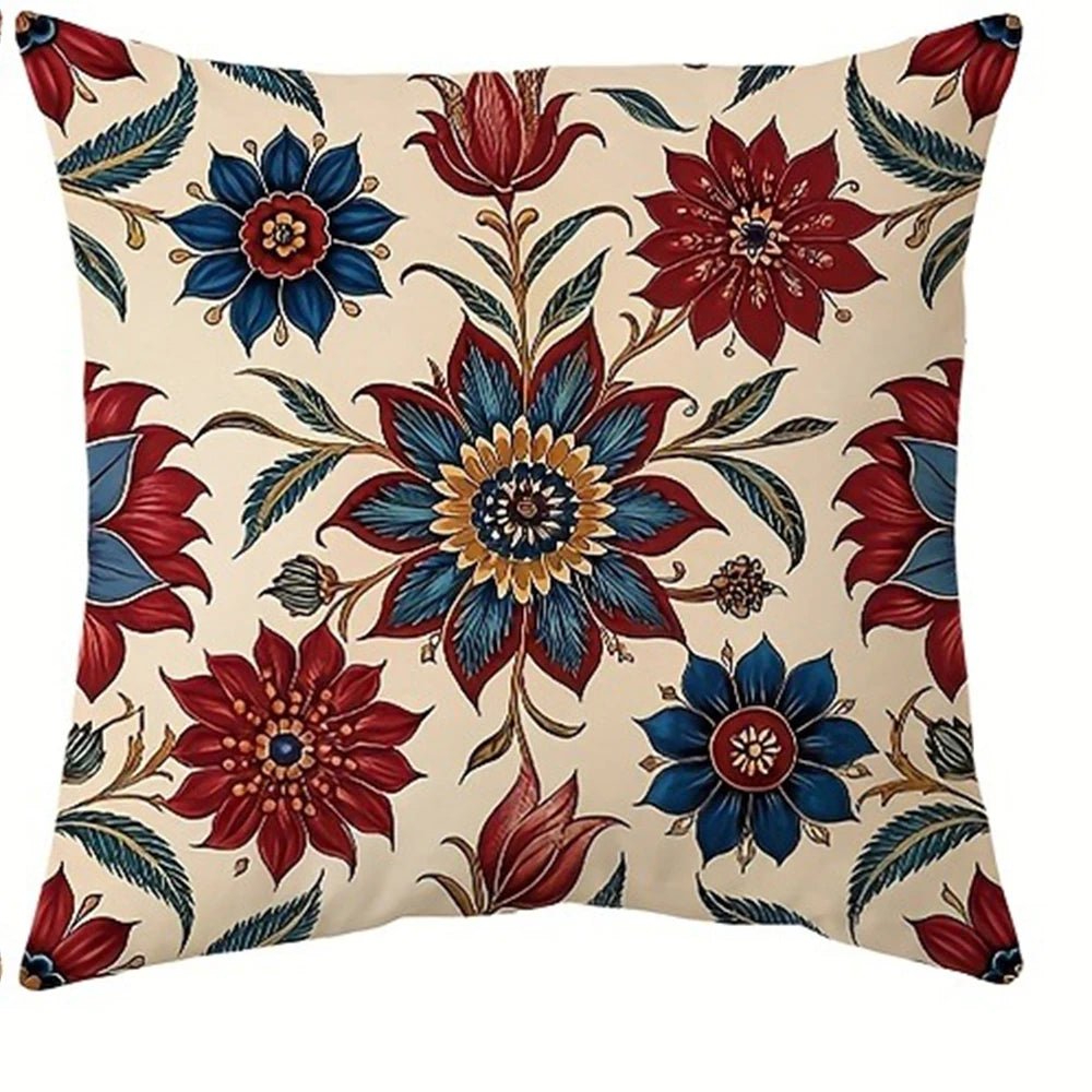 Capa de almofada com padrão paisley floral vintage, capa de almofada para sofá da sala de estar, macia e confortável, decoração de quarto