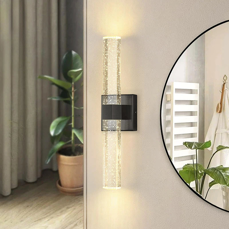 Bolha de cristal lâmpadas parede moderna iluminação led ouro arandelas parede interior sala estar fundo tv quarto corredor decoração casa lustre