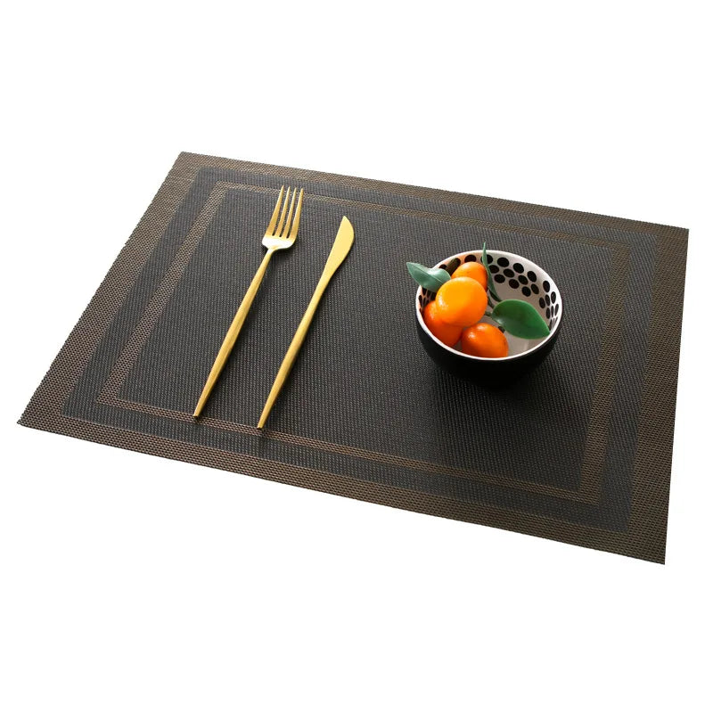 4/6 pçs conjunto de tapete de mesa antiderrapante tigela almofada coaster conjunto lavável pvc mesa de jantar placemats modernos acessórios de decoração para casa