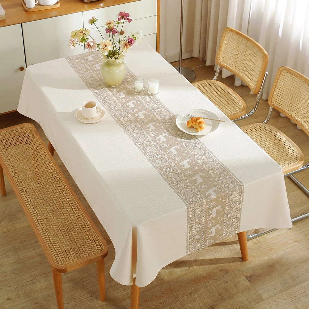 Battilo vintage retângulo toalha de mesa de linho capa de mesa à prova dwaterproof água resistente a manchas para mesa de jantar decoração da cozinha